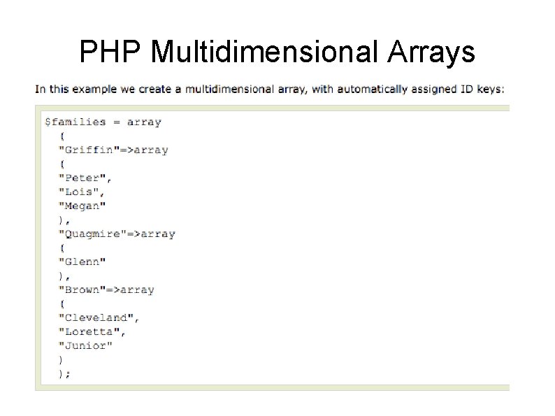 PHP Multidimensional Arrays 