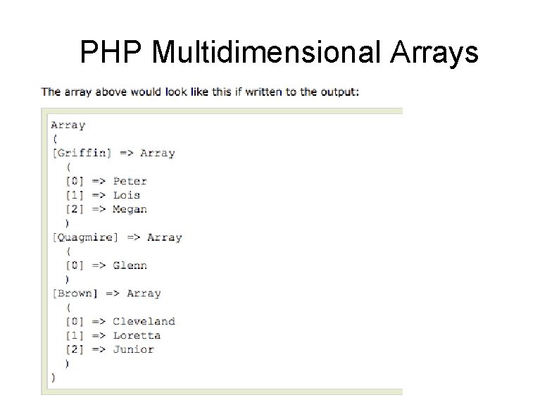 PHP Multidimensional Arrays 