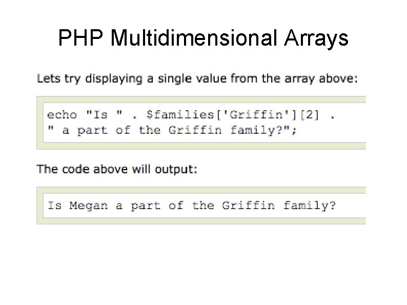 PHP Multidimensional Arrays 