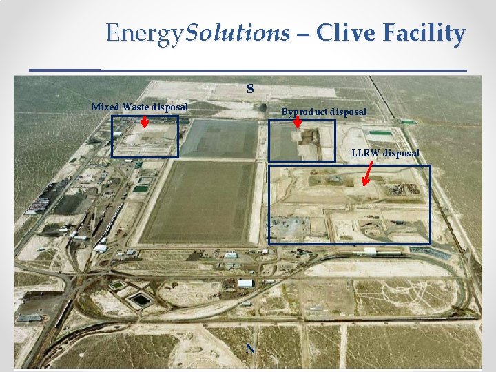 Energy. Solutions – Clive Facility S Mixed Waste disposal Byproduct disposal LLRW disposal N