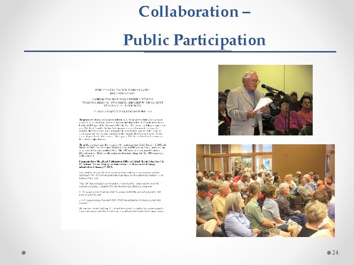 Collaboration – Public Participation 24 