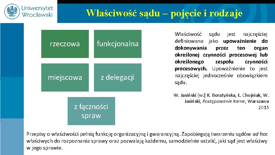 Właściwość sądu – pojęcie i rodzaje rzeczowa funkcjonalna miejscowa z delegacji z łączności spraw