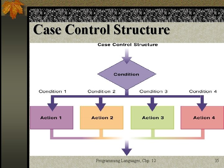 Case Control Structure Programming Languages, Chp. 12 35 