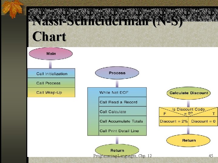 Nassi-Schneiderman (N-S) Chart Programming Languages, Chp. 12 45 