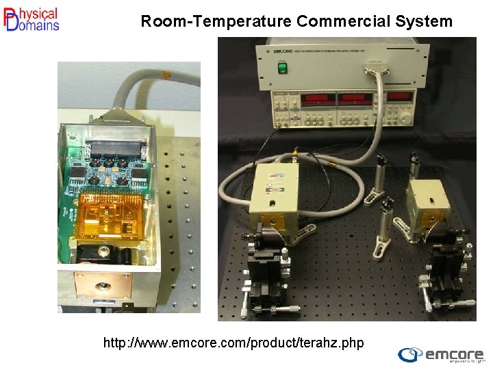 Room-Temperature Commercial System http: //www. emcore. com/product/terahz. php 