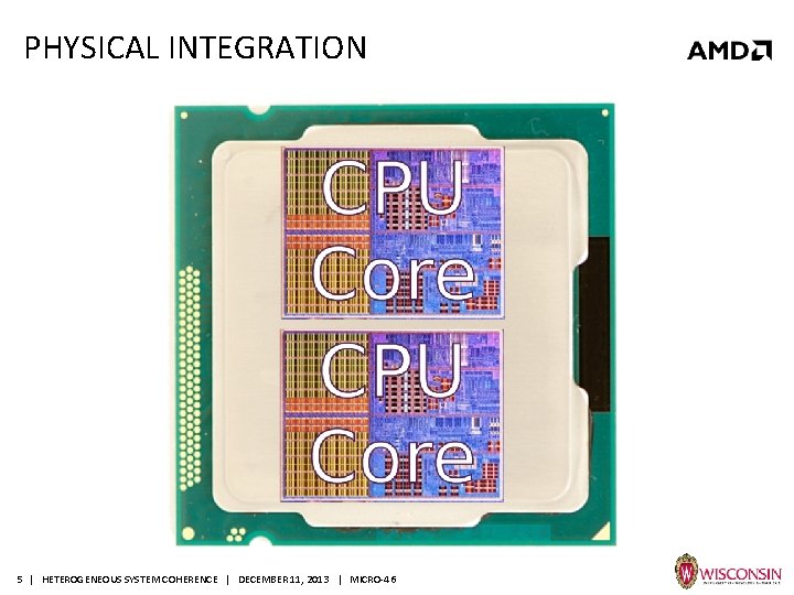 PHYSICAL INTEGRATION 5 | HETEROGENEOUS SYSTEM COHERENCE | DECEMBER 11, 2013 | MICRO-46 