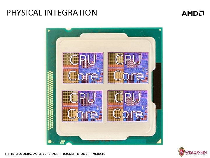 PHYSICAL INTEGRATION 6 | HETEROGENEOUS SYSTEM COHERENCE | DECEMBER 11, 2013 | MICRO-46 