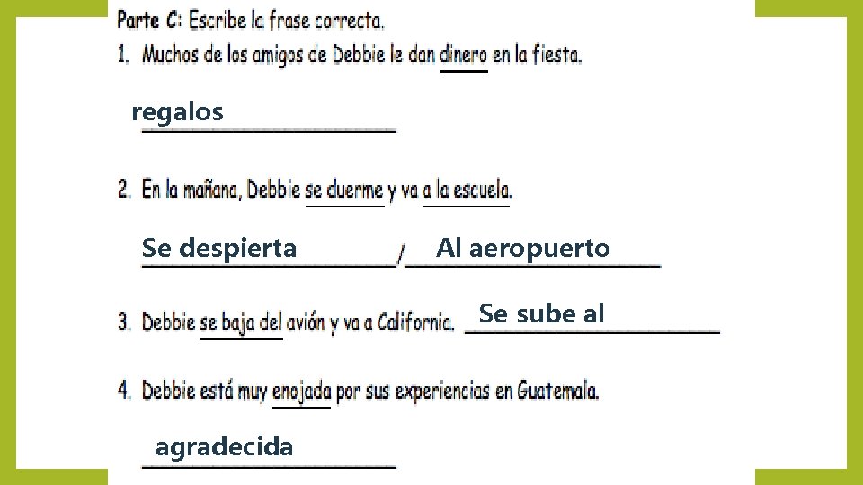 regalos Se despierta Al aeropuerto Se sube al agradecida 