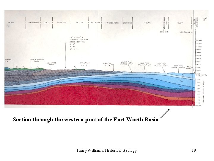 Section through the western part of the Fort Worth Basin Harry Williams, Historical Geology