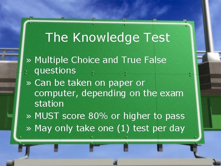 The Knowledge Test » Multiple Choice and True False questions » Can be taken