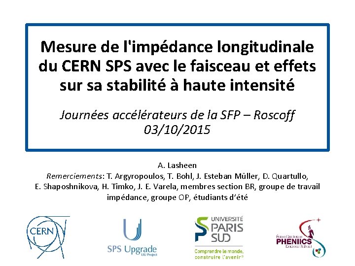 Mesure de l'impédance longitudinale du CERN SPS avec le faisceau et effets sur sa