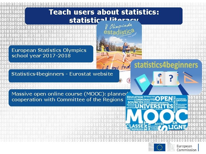 Teach users about statistics: statistical literacy European Statistics Olympics school year 2017 -2018 Statistics