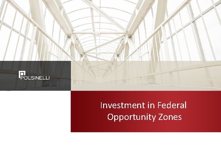 Investment in Federal Opportunity Zones 