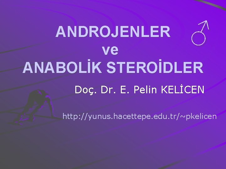 ♂ ANDROJENLER ve ANABOLİK STEROİDLER Doç. Dr. E. Pelin KELİCEN http: //yunus. hacettepe. edu.