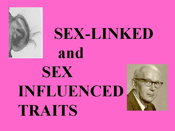  SEX-LINKED and SEX INFLUENCED TRAITS 