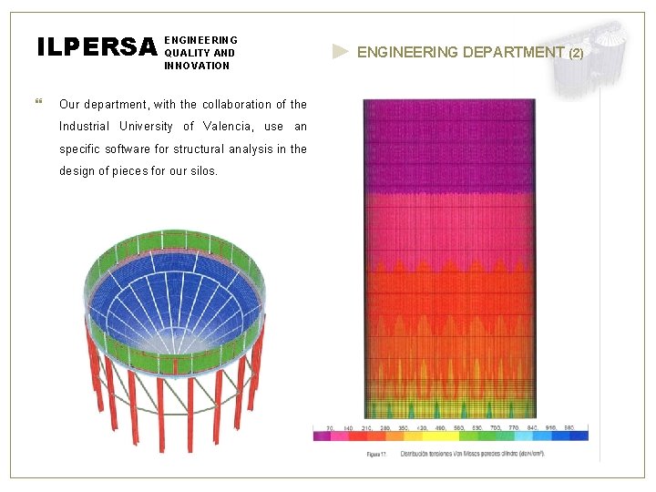 ILPERSA ENGINEERING QUALITY AND INNOVATION Our department, with the collaboration of the Industrial University