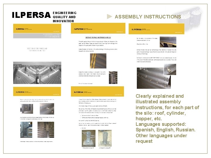 ILPERSA ENGINEERING QUALITY AND INNOVATION ASSEMBLY INSTRUCTIONS Clearly explained and illustrated assembly instructions, for