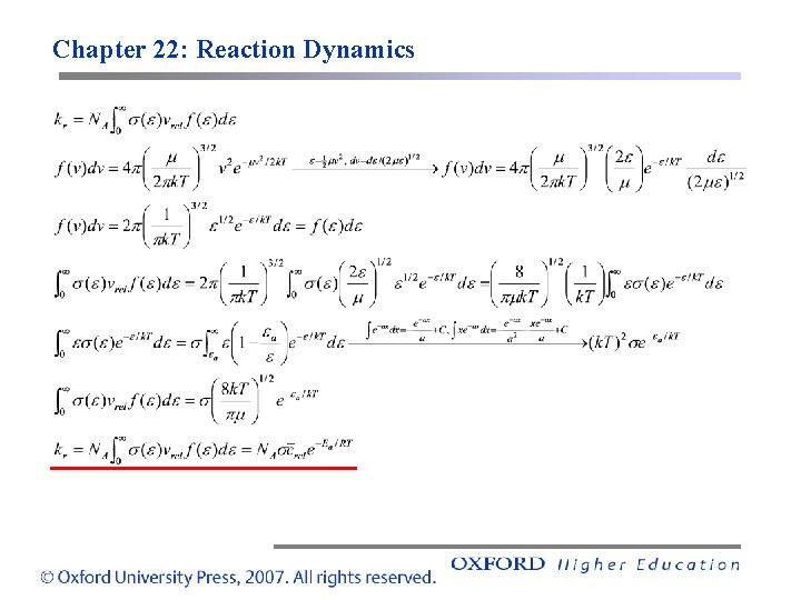 Chapter 22: Reaction Dynamics 