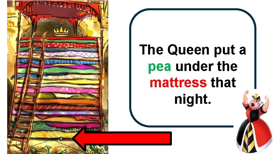 The Queen put a pea under the mattress that night. 