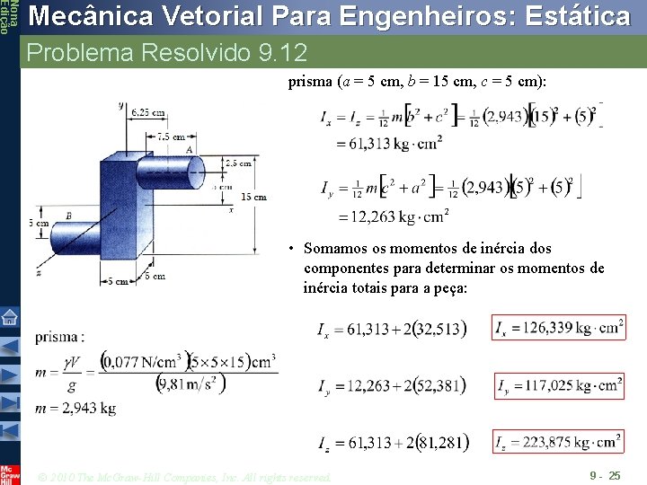 Nona Edição Mecânica Vetorial Para Engenheiros: Estática Problema Resolvido 9. 12 prisma (a =