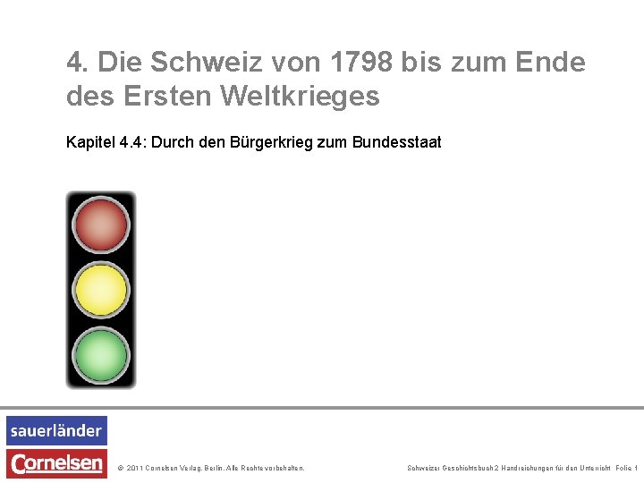 4. Die Schweiz von 1798 bis zum Ende des Ersten Weltkrieges Kapitel 4. 4: