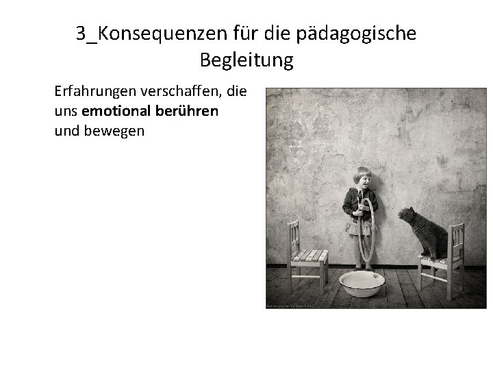 3_Konsequenzen für die pädagogische Begleitung Erfahrungen verschaffen, die uns emotional berühren und bewegen 