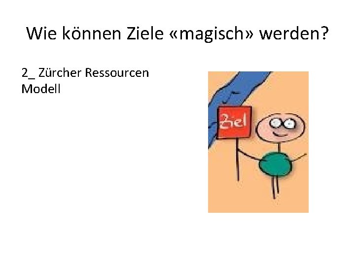 Wie können Ziele «magisch» werden? 2_ Zürcher Ressourcen Modell 