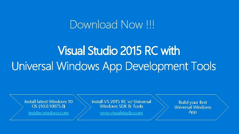 Download Now !!! Visual Studio 2015 RC with Install latest Windows 10 OS (10.