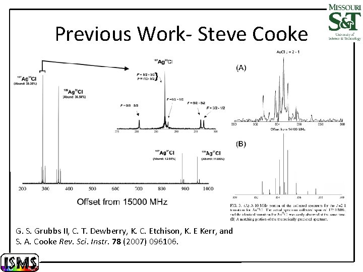 Previous Work- Steve Cooke G. S. Grubbs II, C. T. Dewberry, K. C. Etchison,