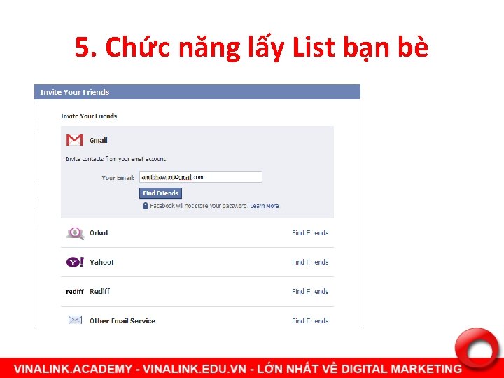 5. Chức năng lấy List bạn bè 