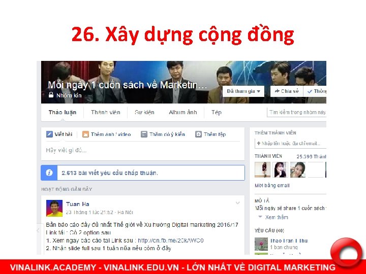 26. Xây dựng cộng đồng 