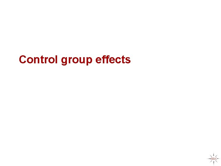 Control group effects 