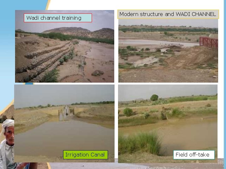 Wadi channel training Irrigation Canal Modern structure and WADI CHANNEL Field off-take 