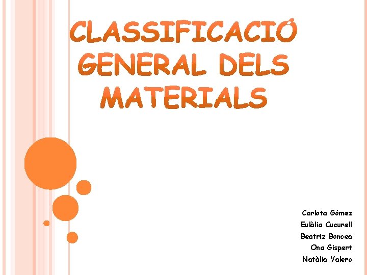 Carlota Gómez Eulàlia Cucurell Beatriz Boncea Ona Gispert Natàlia Valero 