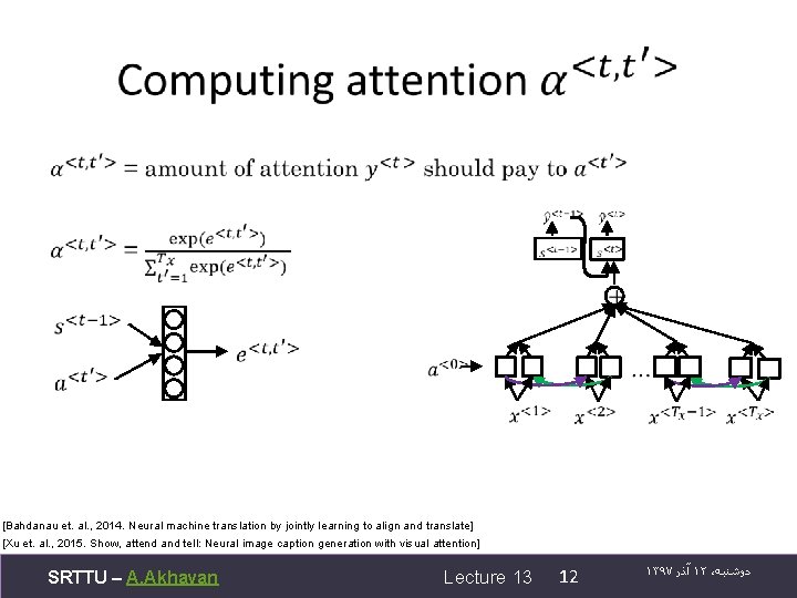  [Bahdanau et. al. , 2014. Neural machine translation by jointly learning to align