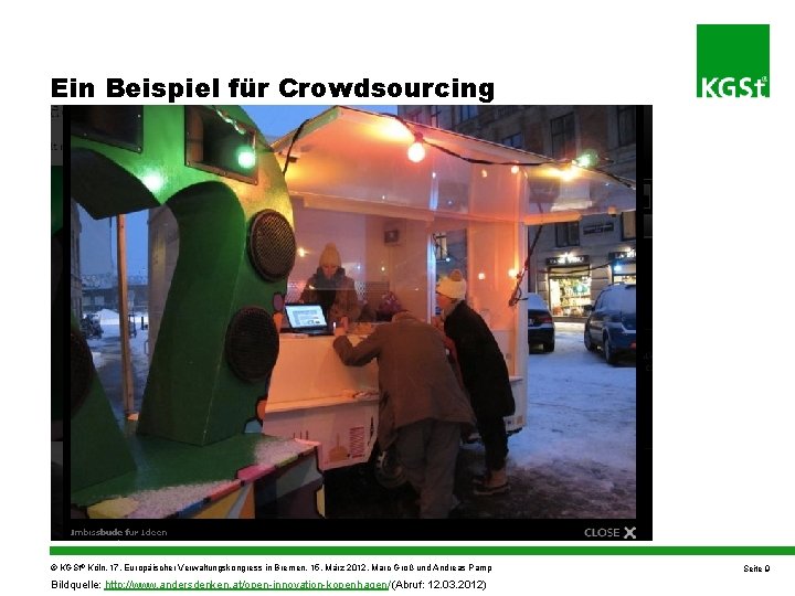 Ein Beispiel für Crowdsourcing © KGSt® Köln, 17. Europäischer Verwaltungskongress in Bremen, 15. März