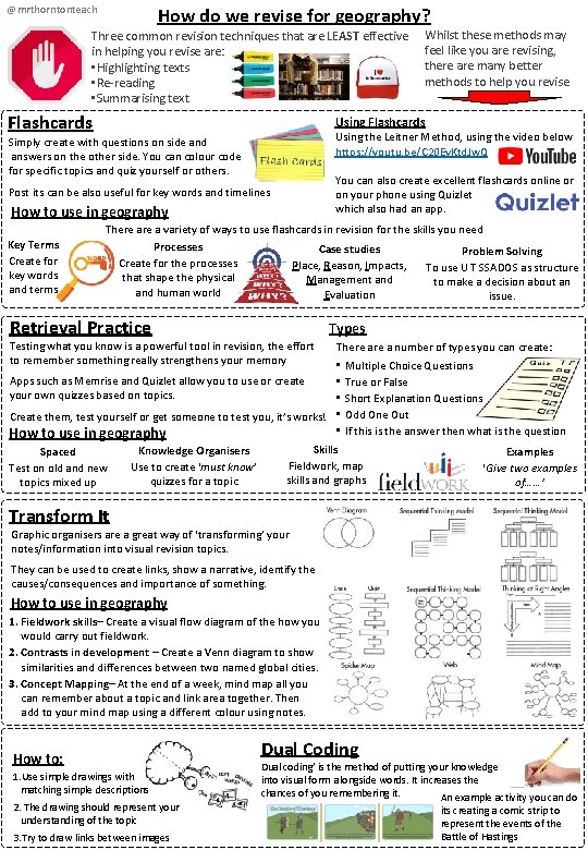 Revising Geography mrthorntonteach How do we revise for geography Three