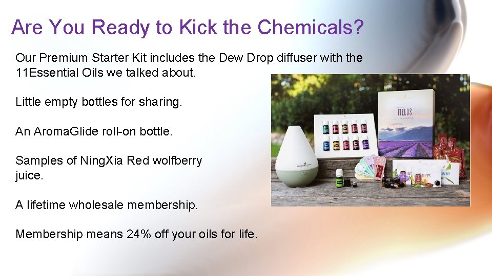 Are You Ready to Kick the Chemicals? Our Premium Starter Kit includes the Dew