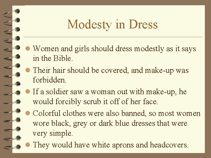 Modesty in Dress l Women and girls should dress modestly as it says in