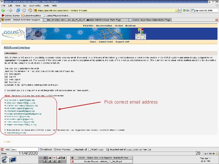 Pick correct email address 11/4/2020 28 
