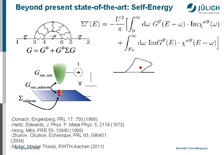 Beyond present state-of-the-art: Self-Energy V -Doniach, Engelsberg, PRL 17, 750 (1966) -Hertz, Edwards, J.