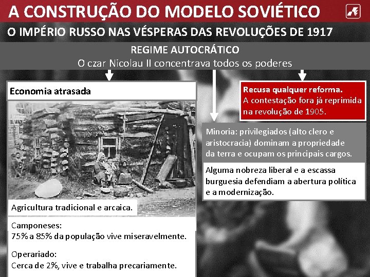 A CONSTRUÇÃO DO MODELO SOVIÉTICO O IMPÉRIO RUSSO NAS VÉSPERAS DAS REVOLUÇÕES DE 1917