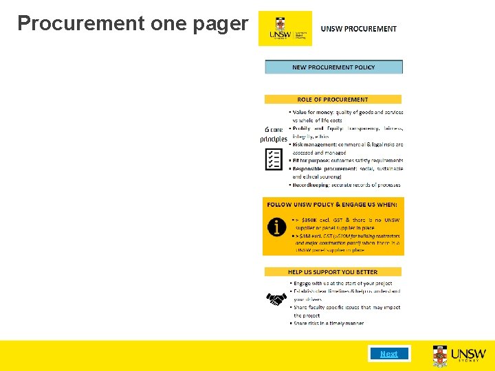 Procurement one pager Next 