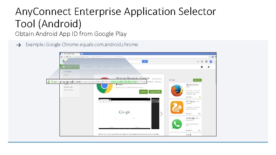 Any. Connect Enterprise Application Selector Tool (Android) Obtain Android App ID from Google Play