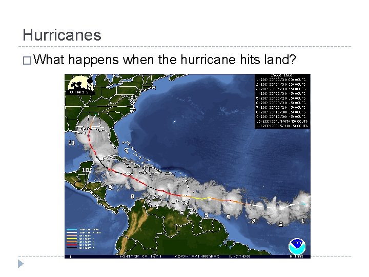 Hurricanes � What happens when the hurricane hits land? 
