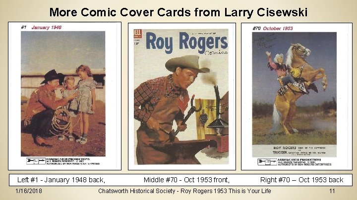 More Comic Cover Cards from Larry Cisewski Left #1 - January 1948 back, 1/16/2018 More Comic Cover Cards from Larry Cisewski Left #1 - January 1948 back, 1/16/2018