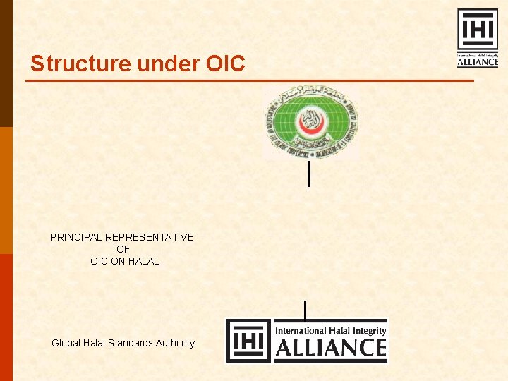 Structure under OIC PRINCIPAL REPRESENTATIVE OF OIC ON HALAL Global Halal Standards Authority 