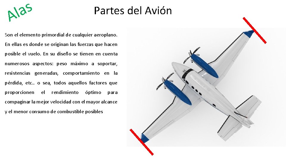 s a l A Partes del Avión Son el elemento primordial de cualquier aeroplano.