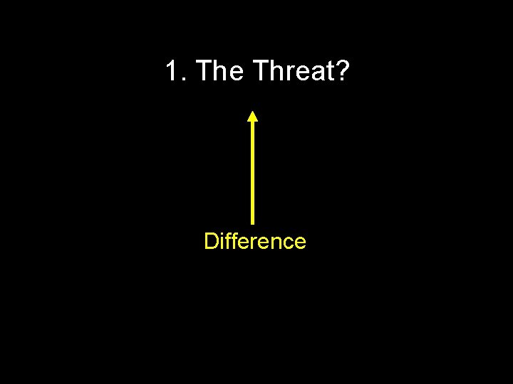 1. The Threat? Difference 