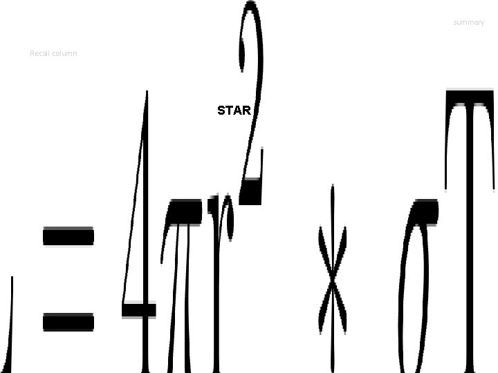 summary Recall column STAR 